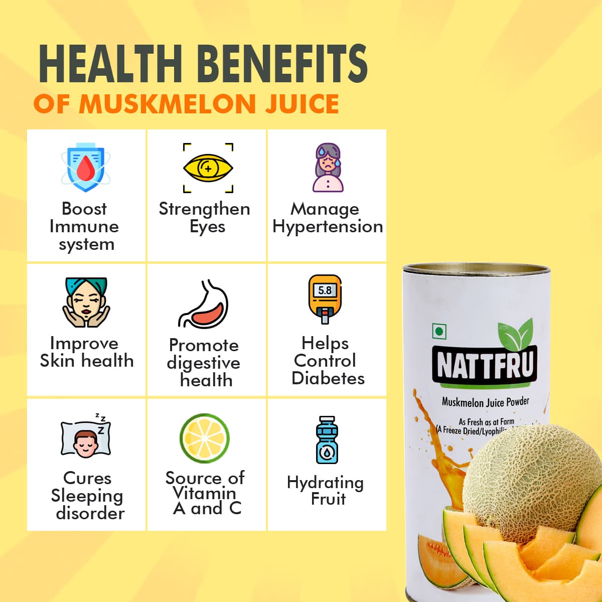 muskmelon juice powder