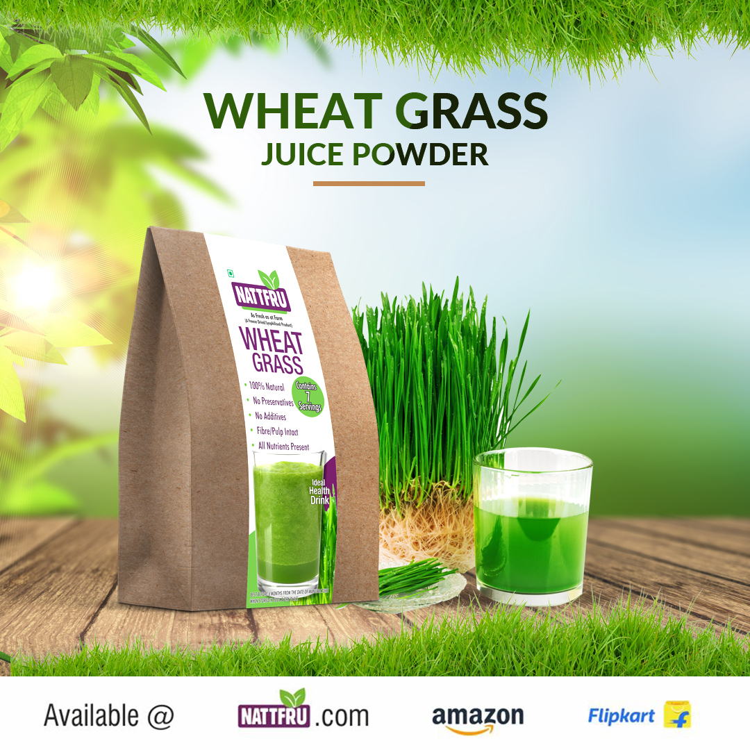 Wheat grass Fruit Juice Powder