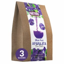 Nattfru Blue Pea / Aparajita Tea - Natural Blue Purple Iced Tea, Cooler, Cocktails, Mocktails | Herbal Tea - High on Anti Oxidants